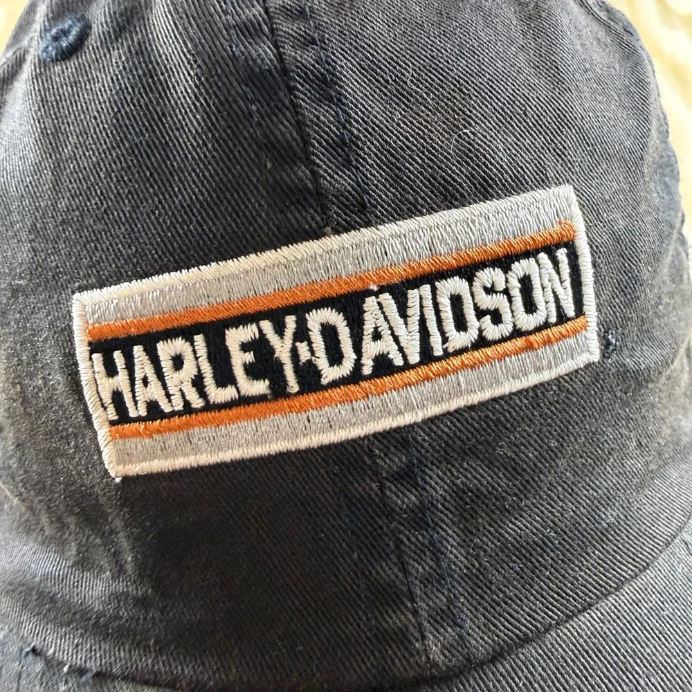 Harley-Davidson Black Cap with Orange and White Logo